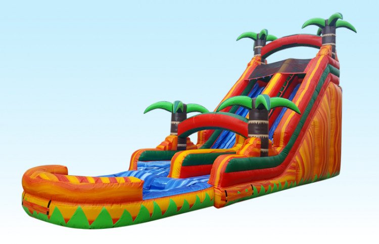 18 Ft Tall Tropical  Slide